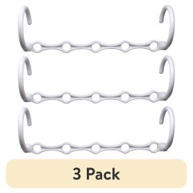 (3 pack)Space Saving Cascading Plastic Clothing Hanger, Any Age, 10 Pack, White, Good for Adults, Teens, and Kids