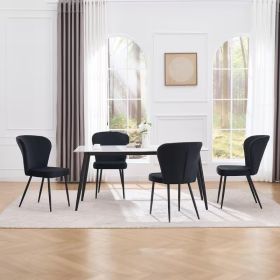 Dining chair, office chair. Itadds a sense of quality to the study room or offce, It is suitable for bothsimple home decor and modern furniture. (Color: Black)